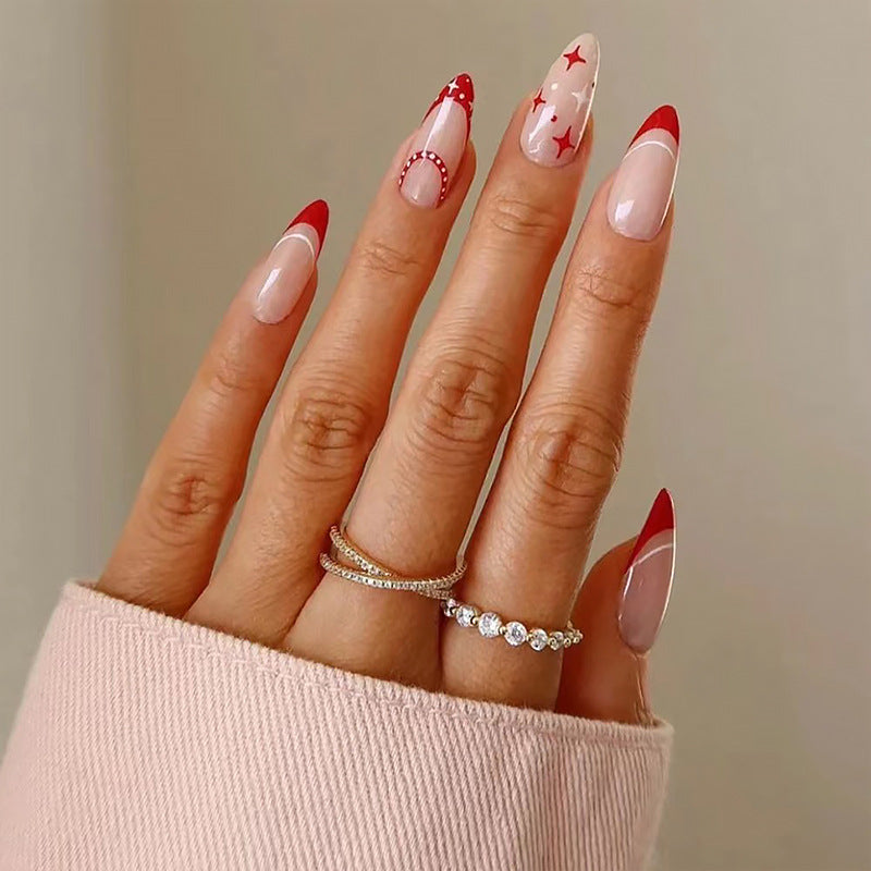 Artful Nail Tips with Heart Design Kalsten