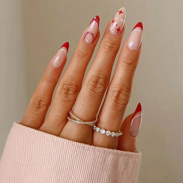 Artful Nail Tips with Heart Design Kalsten