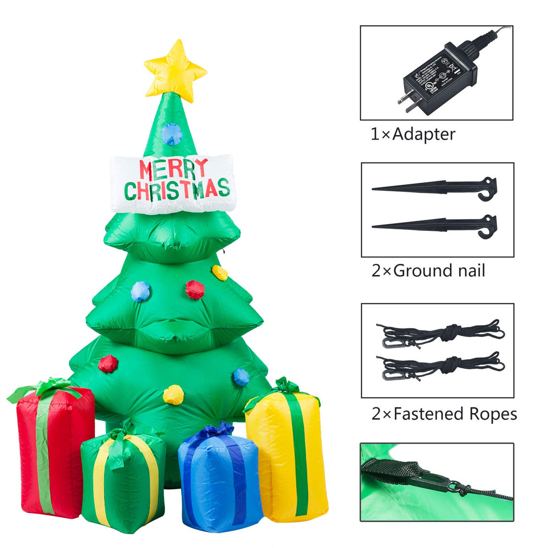 Inflatable Christmas tree with gifts