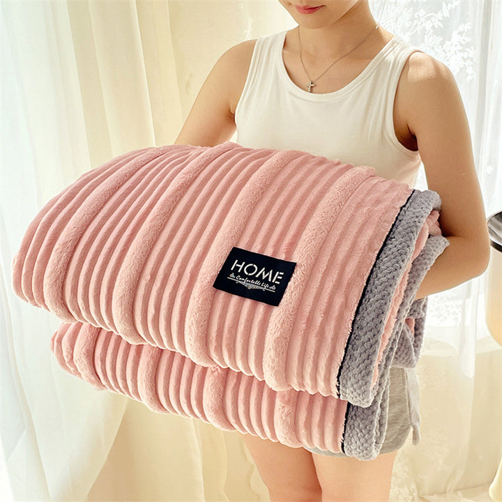 Women's Cozy Ribbed Sherpa Blanket
