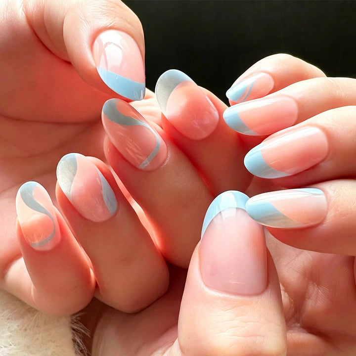 Artistic French Tip Nail Design Kalsten
