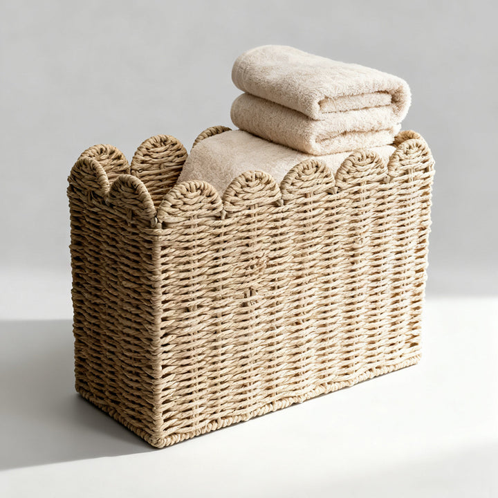 Decorative storage basket made of high-quality natural material Kalsten