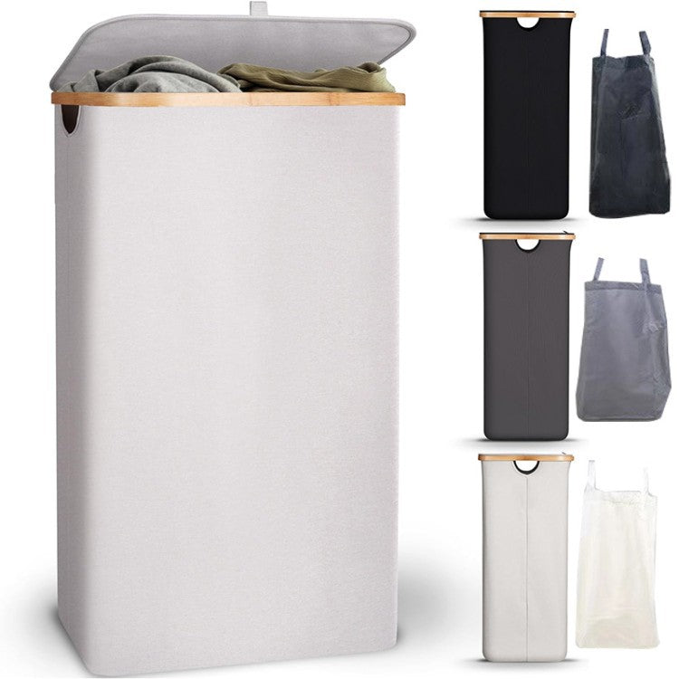 High-quality laundry container with modern lid and removable inner bag Kalsten
