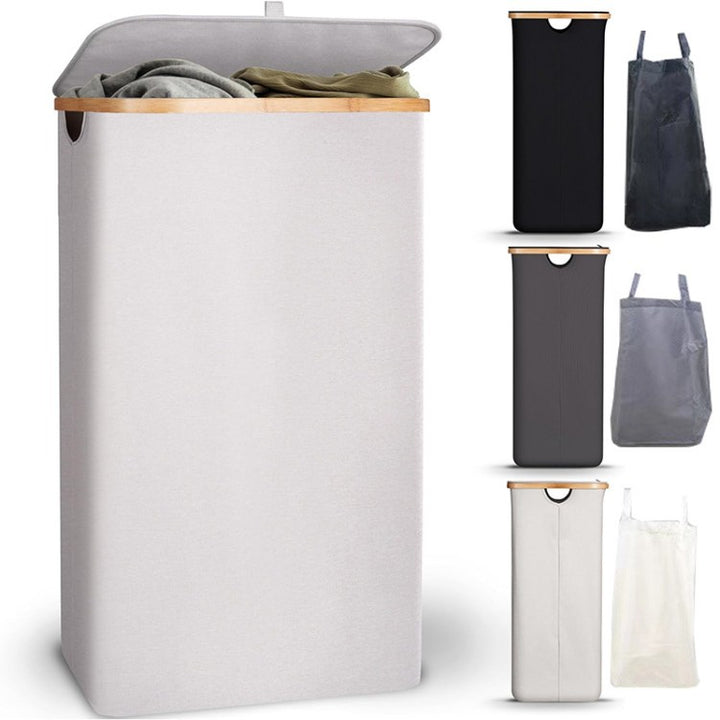 High-quality laundry container with modern lid and removable inner bag Kalsten