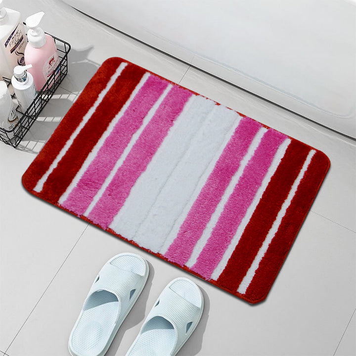 Plush Stripe Bath Mat Kalsten