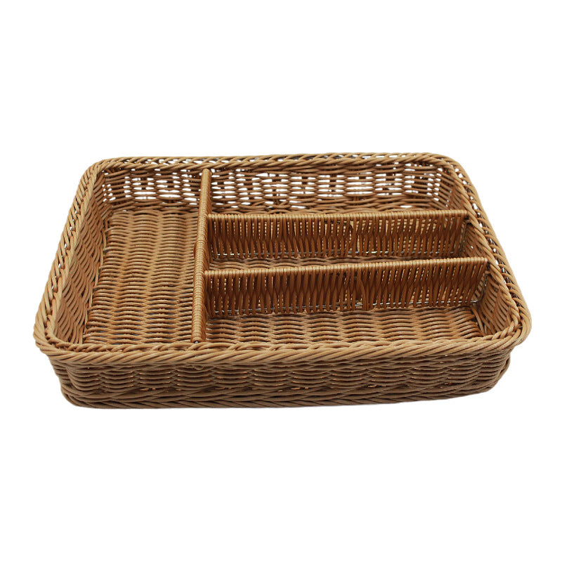 Multi-Sectional Woven Storage Basket Kalsten