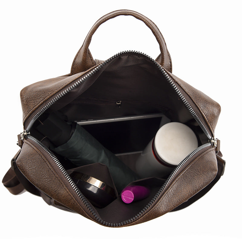 Multi-Functional Faux Leather Backpack Kalsten