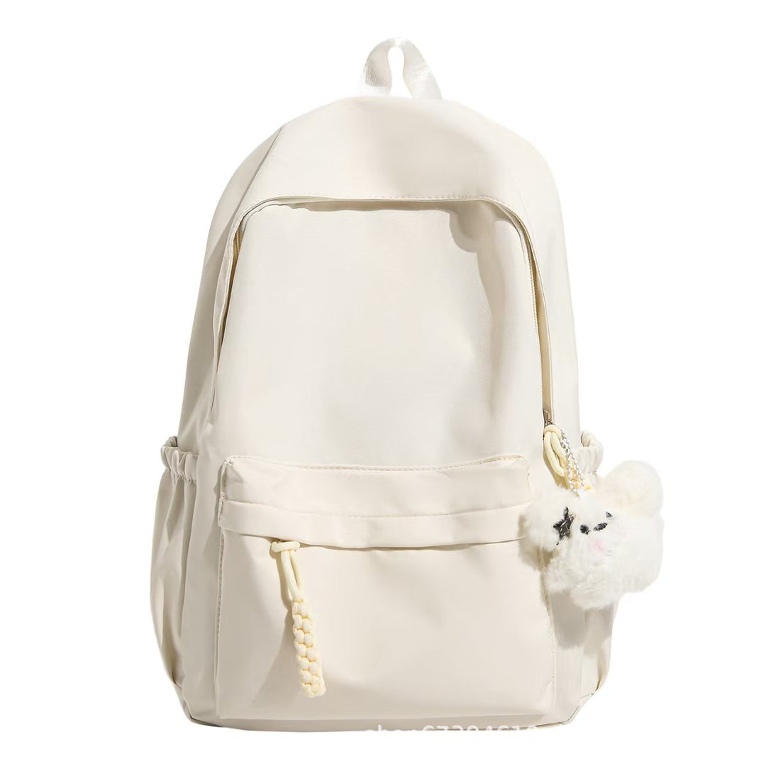 Backpack with Practical Compartment System and Playful Plush Pendant Kalsten