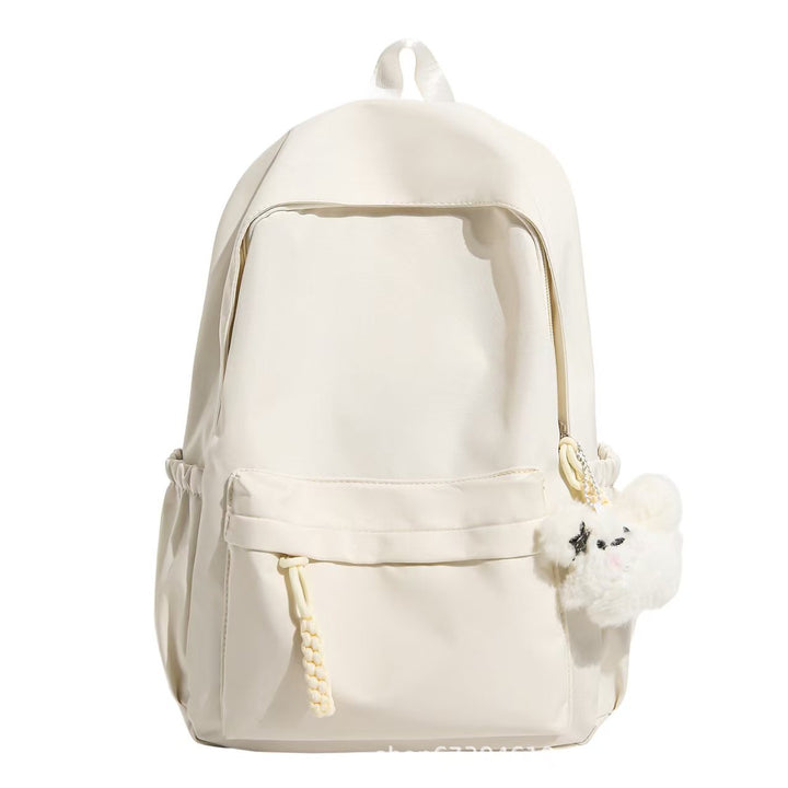 Backpack with Practical Compartment System and Playful Plush Pendant Kalsten