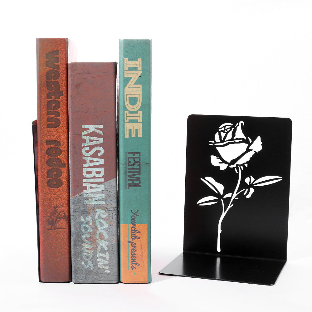 Decorative Floral Metal Bookends