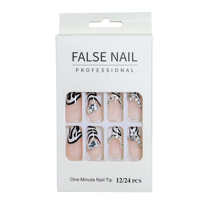 Decorative Press-On Nail Set with 3D Accents Kalsten
