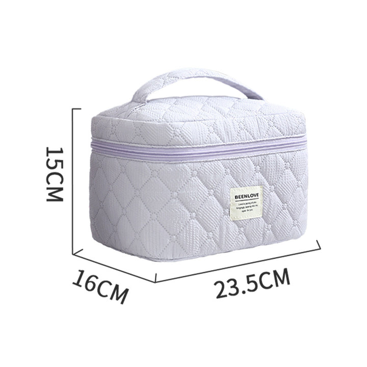 Quilted Multi-Compartment Makeup Organizer Kalsten
