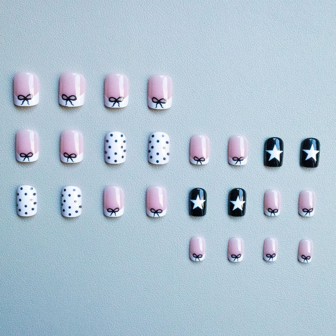Artistic Geometric and Bow Nail Art Kit