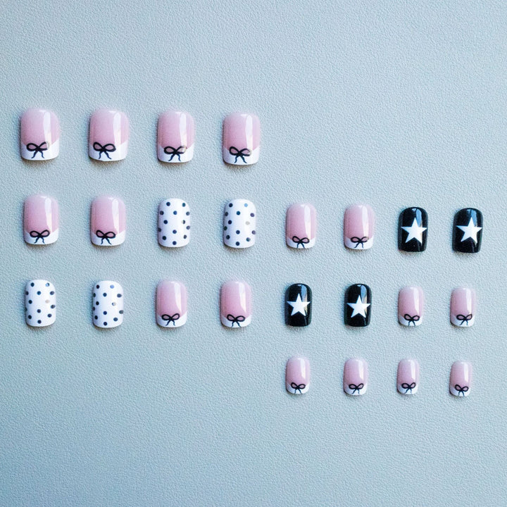 Artistic Geometric and Bow Nail Art Kit