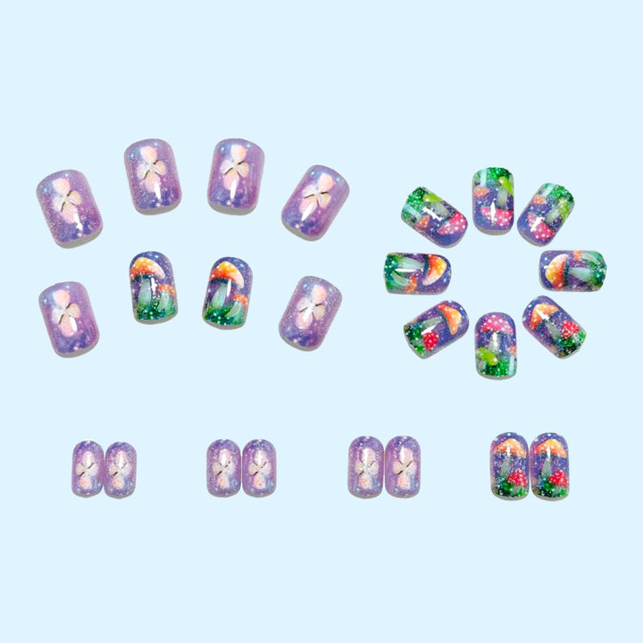Artificial Nails in Playful Mushroom Design Kalsten