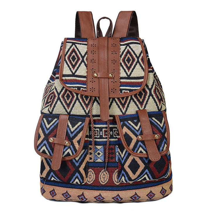 Bohemian Ethnic Print Backpack Kalsten