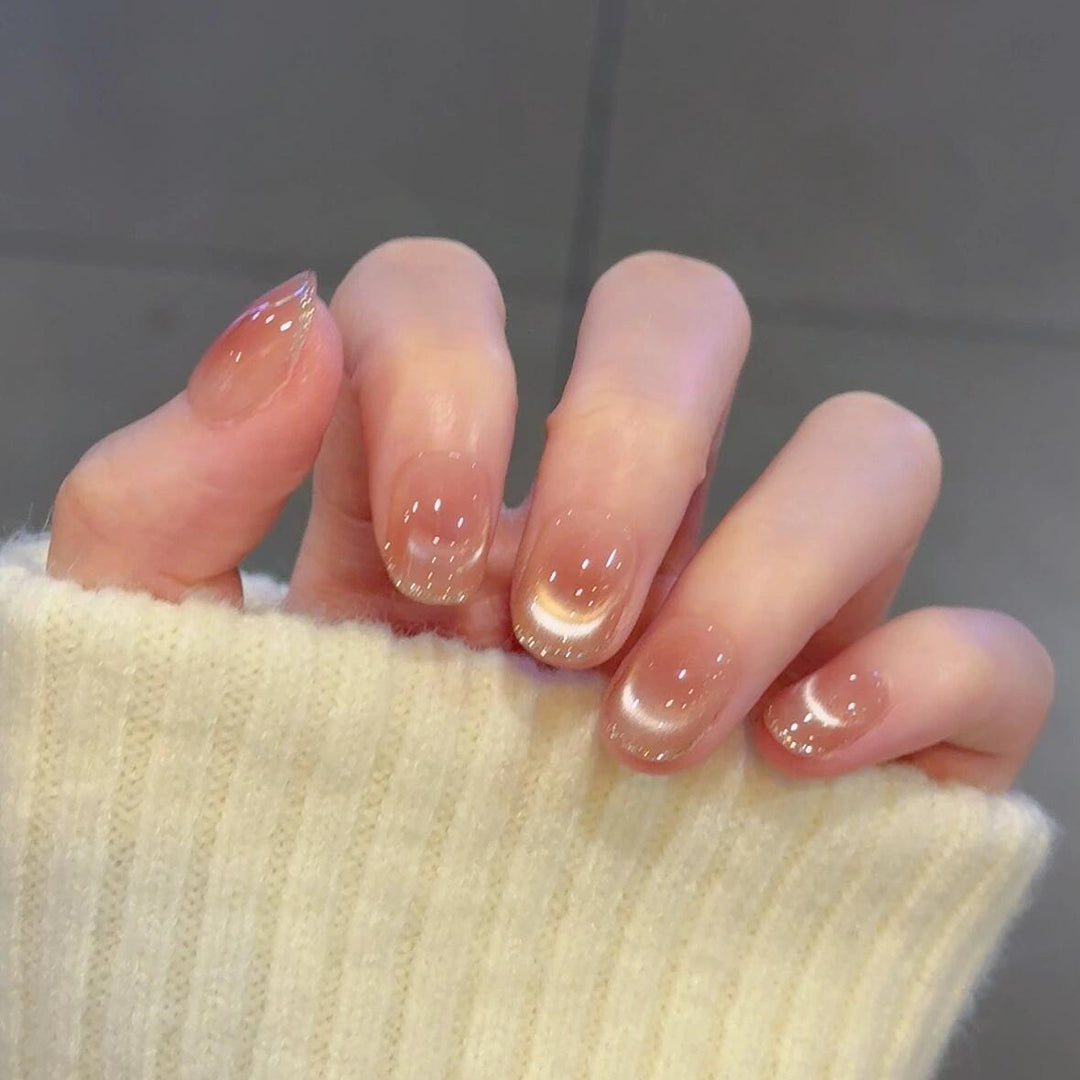 Artificial nails with elegant glitter fringe Kalsten