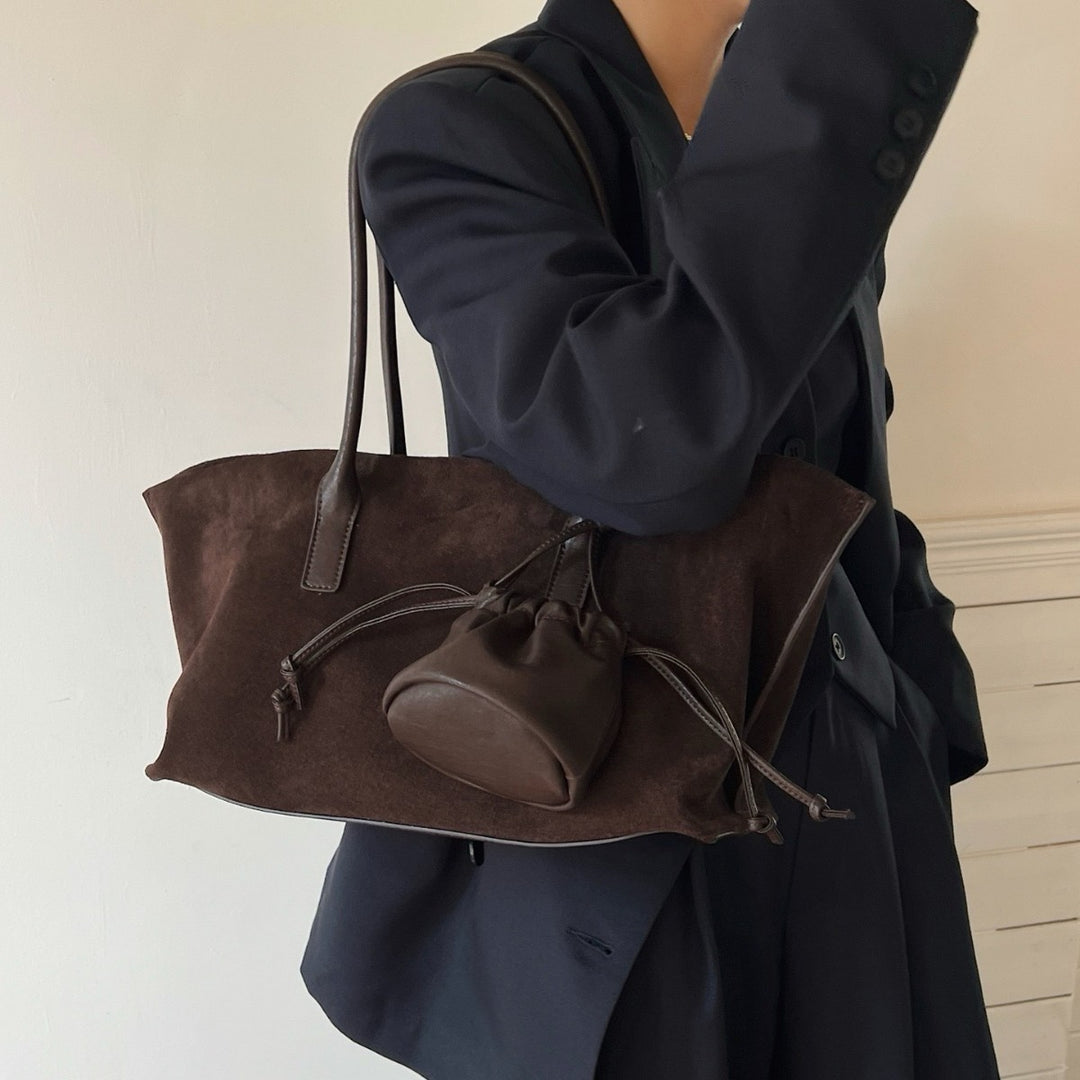 Casual Suede Tote Bag