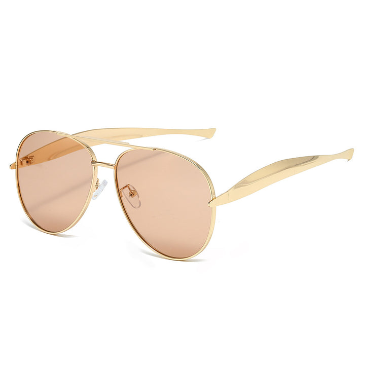 Chic Aviator Sunglasses with Stylish Metal Accents Kalsten