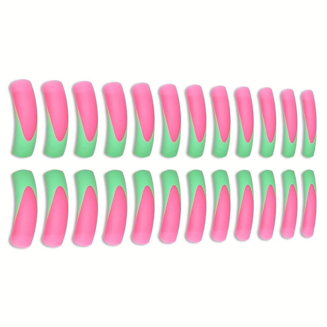 Stylish Long Acrylic Press-On Nails with Gradient Design Kalsten