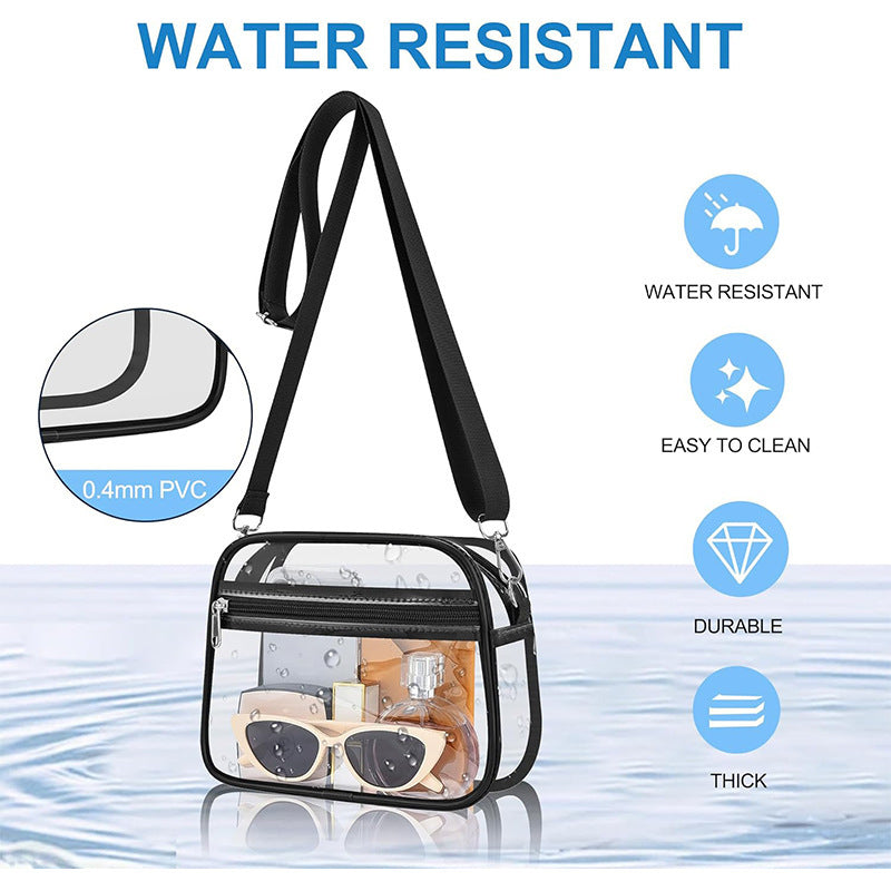 Transparent shoulder bag with versatile compartments Kalsten