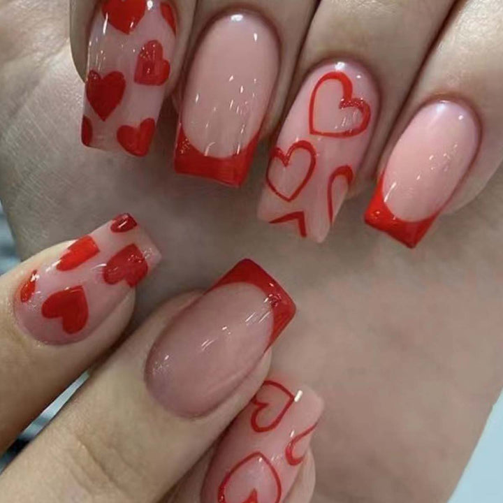 Artistic Nail Art with Heart Design Kalsten