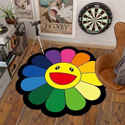 Artistic Flower Shaped Area Rug Kalsten