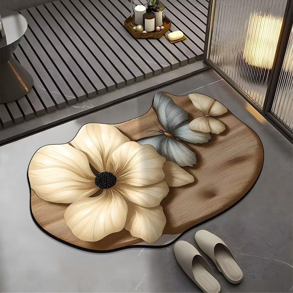 Artistic Butterfly Bath Rug