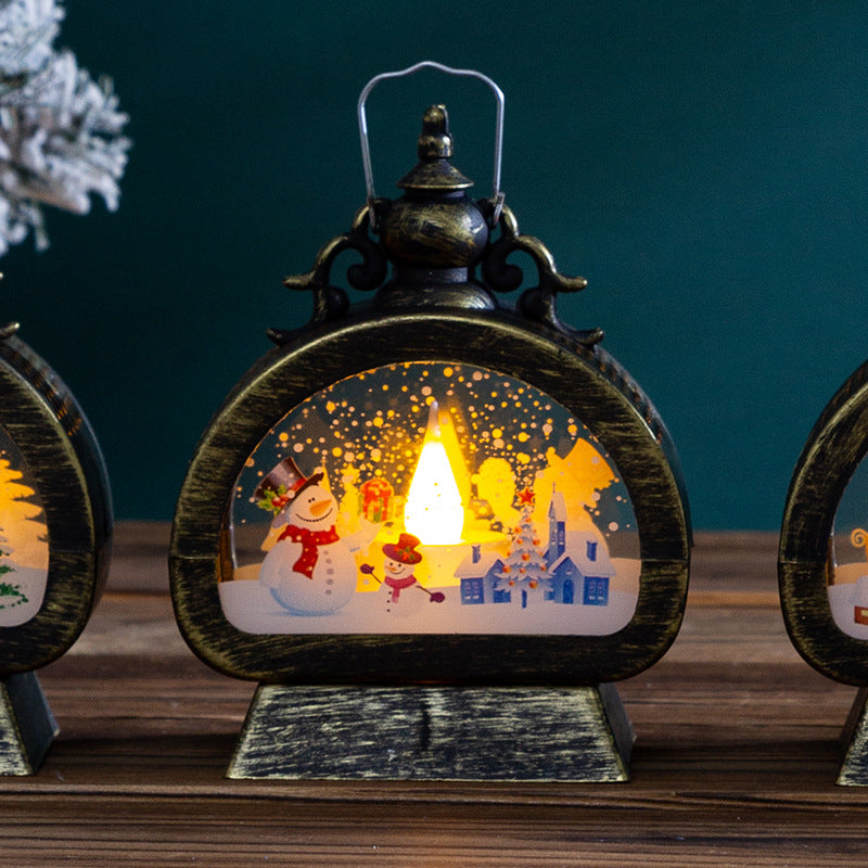 Decorative Christmas lantern with LED lighting
