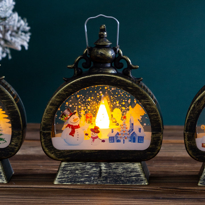 Decorative Christmas lantern with LED lighting