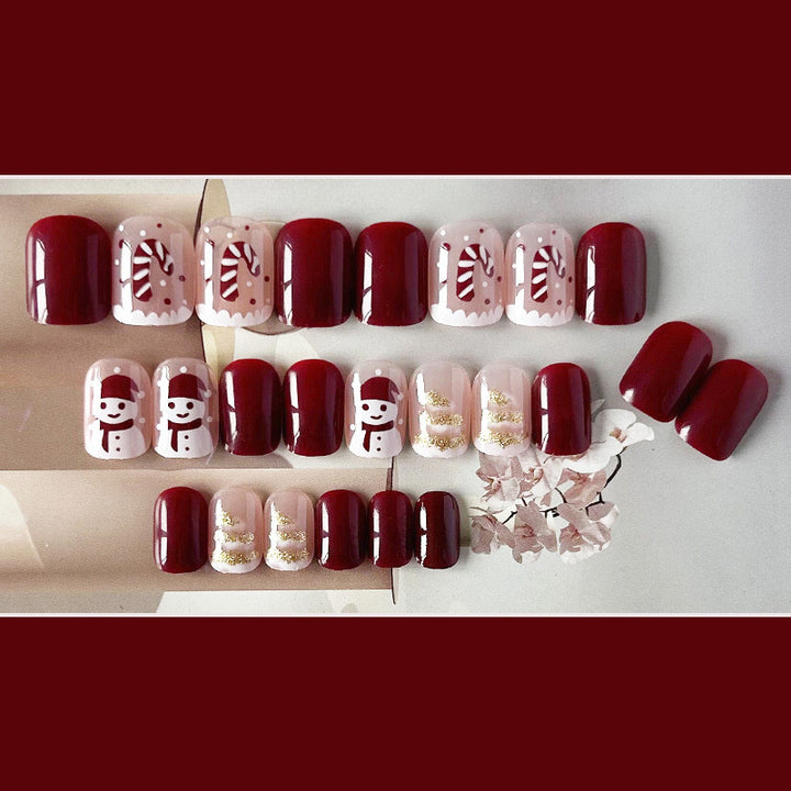 Festive-Themed Press-On Nail Art Set Kalsten