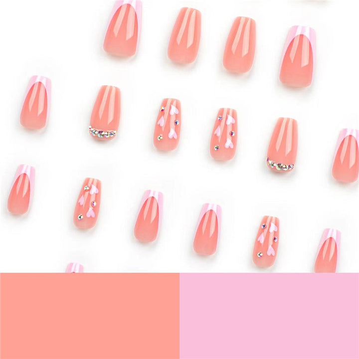 Decorative Faux Nail Extensions with Rhinestone Accents Kalsten