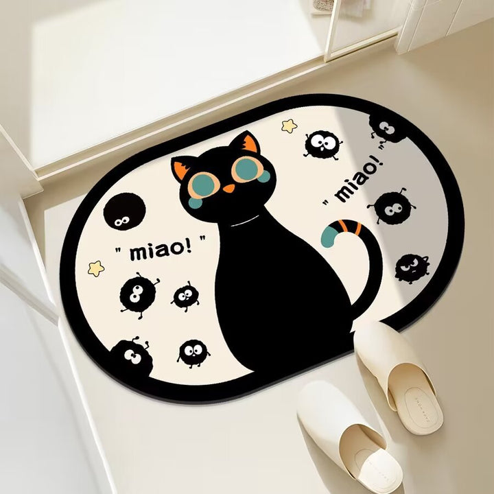 Fun Cat-Themed Bathroom Mat Kalsten
