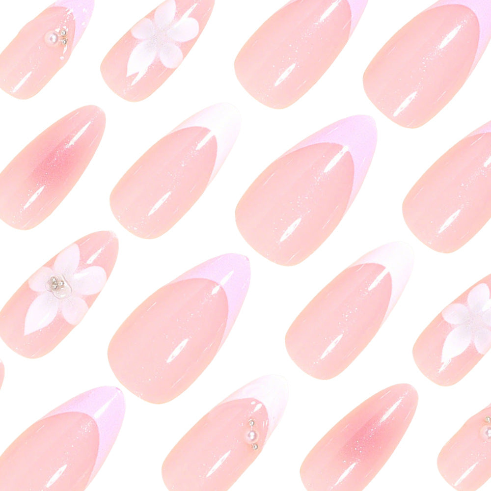 Decorative Floral Acrylic Nail Tips Kalsten