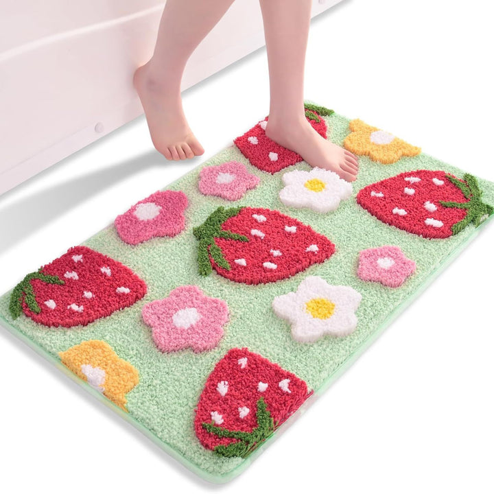 Floral Themed Bath Mat