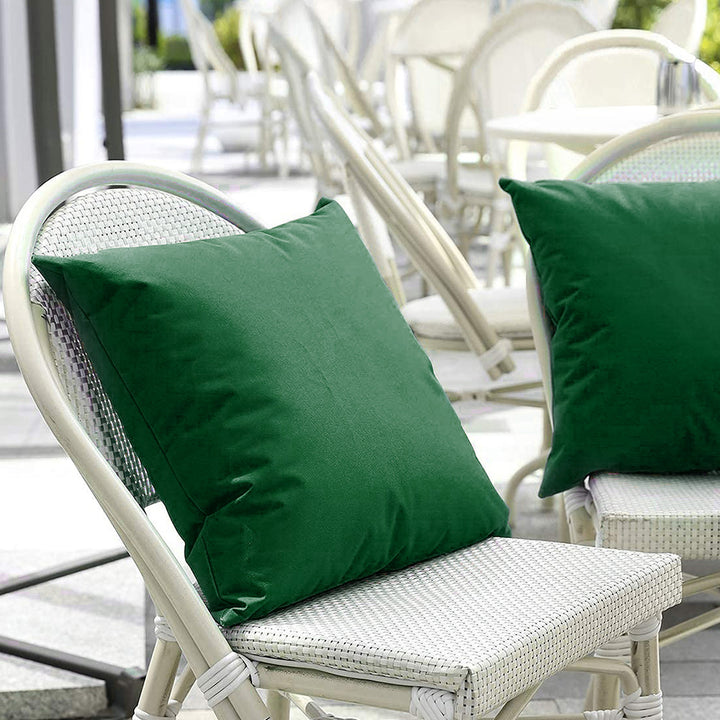 Square Water-Resistant Outdoor Patio Throw Pillow with Hidden Zipper