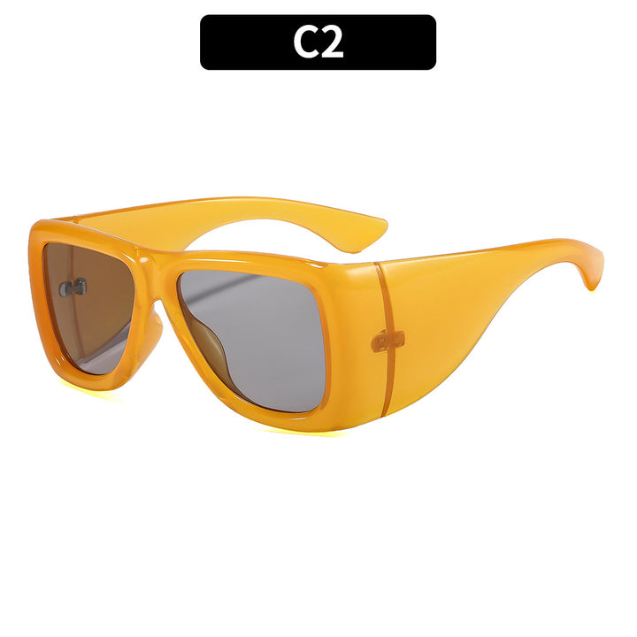 Retro Oversized Shield Sunglasses