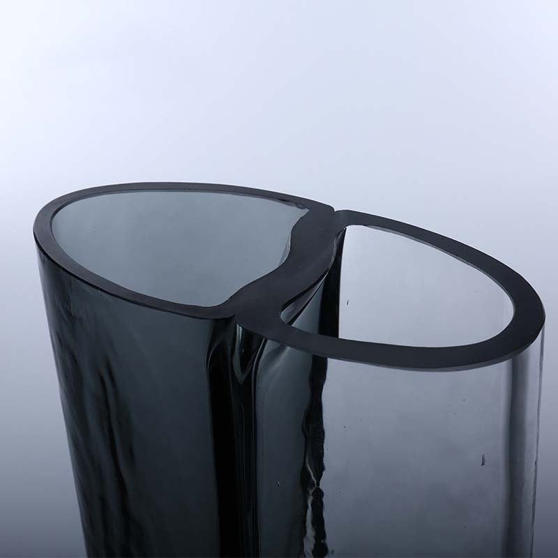 Handblown Sculptural Double-Chamber Contemporary Glass Vase Kalsten