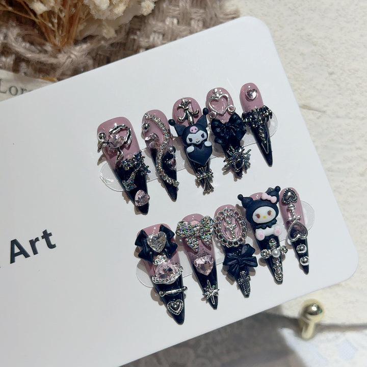 Whimsical Character-Themed Decorative Press-On Nail Set