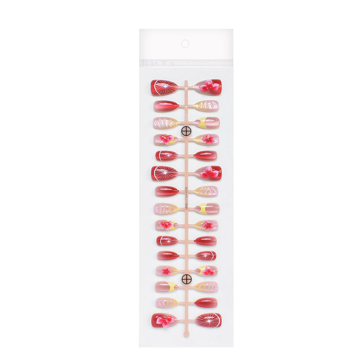 Artistic Floral Design Press-On Nail Set Kalsten