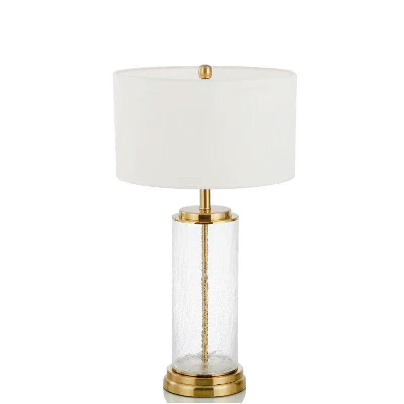 Elegant Glass and Metal Table Lamp