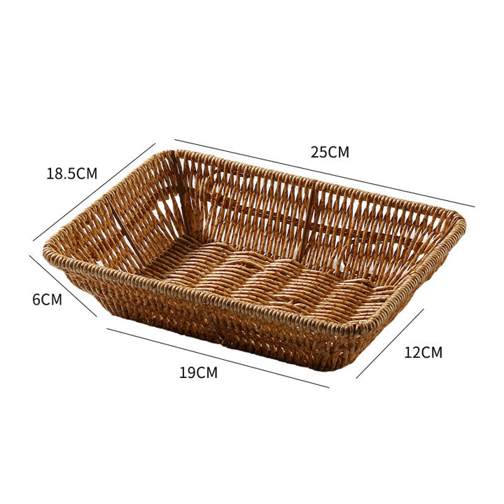 Unisex Round Bowl with Handwoven Rattan Kalsten