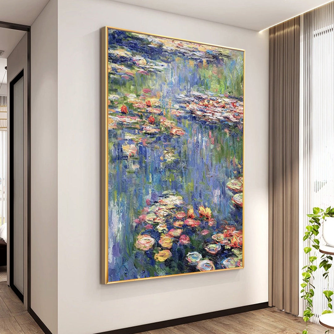 Impressionist Water Lily Canvas Artwork