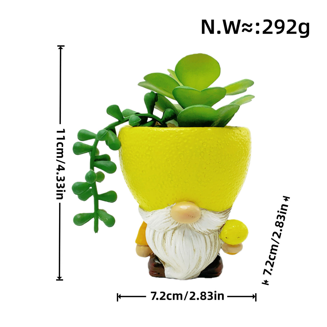 Original flower pot figure with gnome motif Kalsten