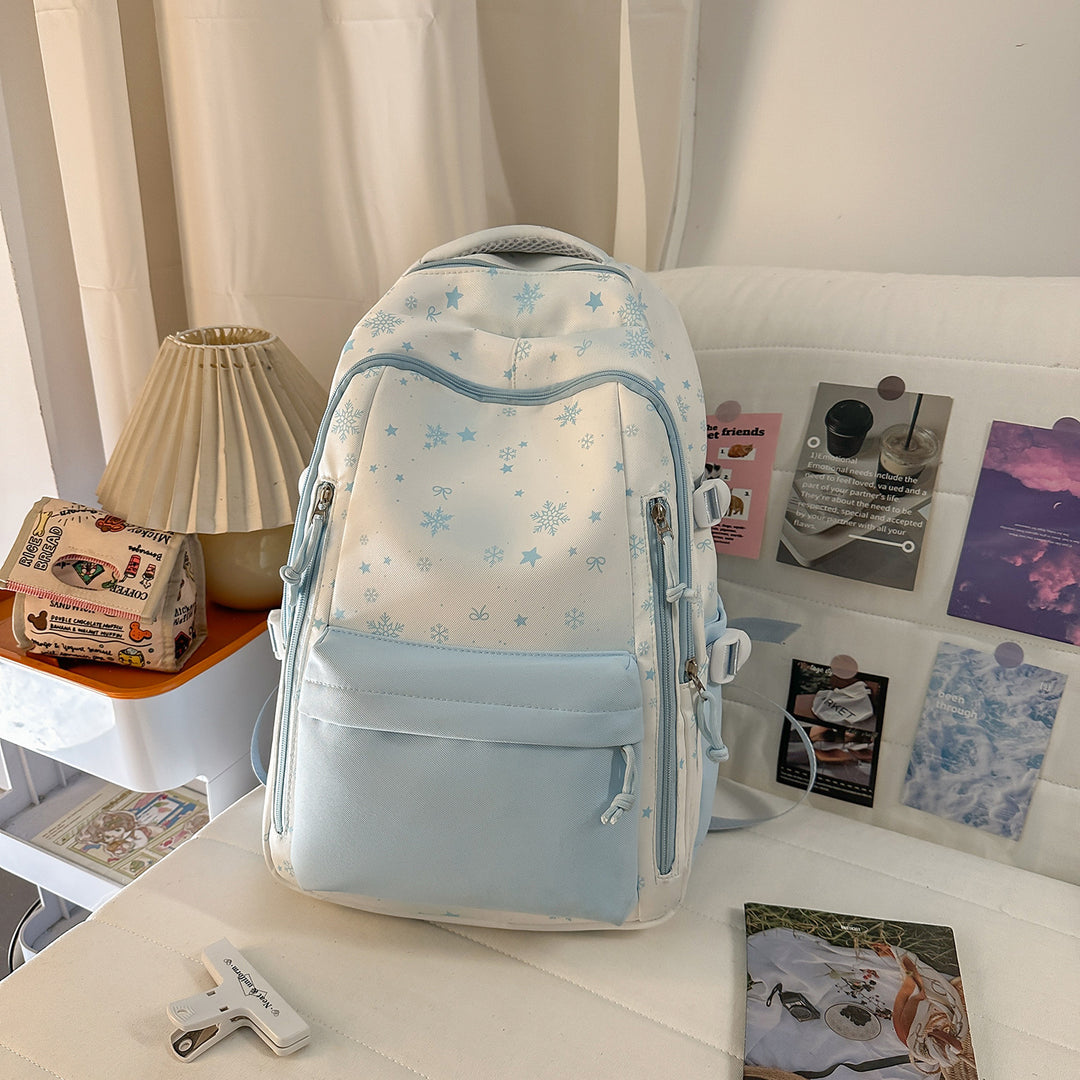 Backpack with Elegant, Floral Design and Many Compartments Kalsten