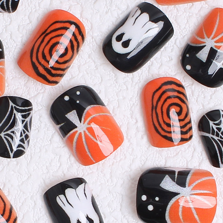 Acrylic nail set with creative Halloween designs Kalsten