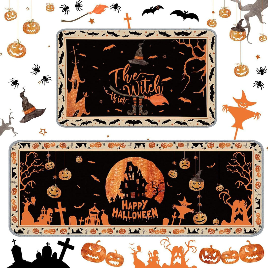 Halloween Themed Kitchen Mat Set