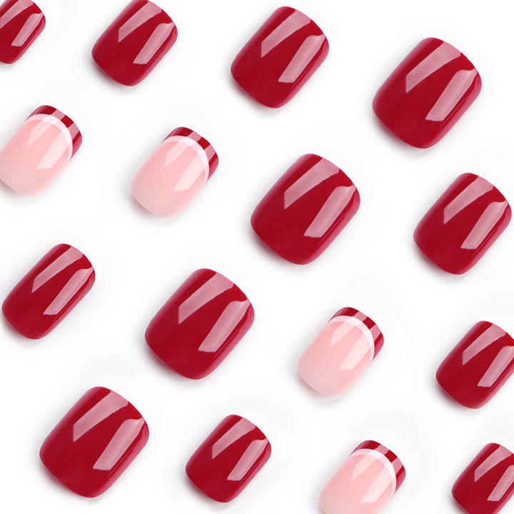 Artful nail design in modern French-tip style Kalsten