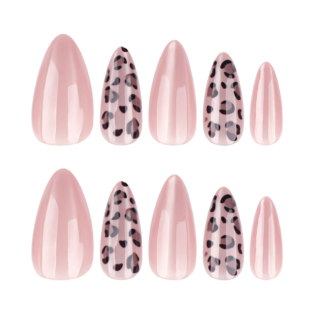 Elegant Stiletto Nail Extensions with Leopard Print Kalsten