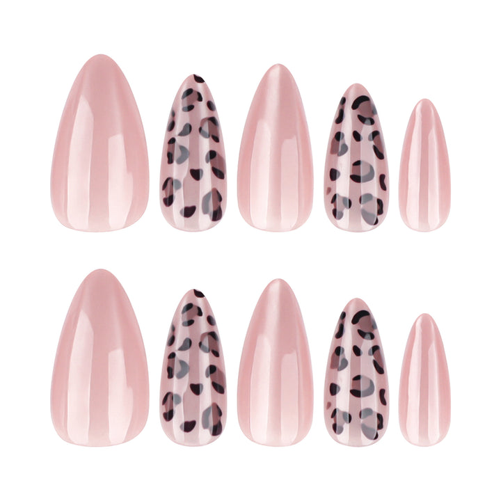 Elegant Stiletto Nail Extensions with Leopard Print Kalsten